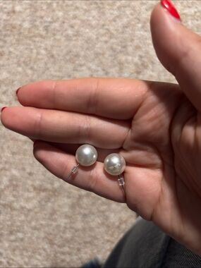 Classic Pearl Stud Earrings - White Pearls